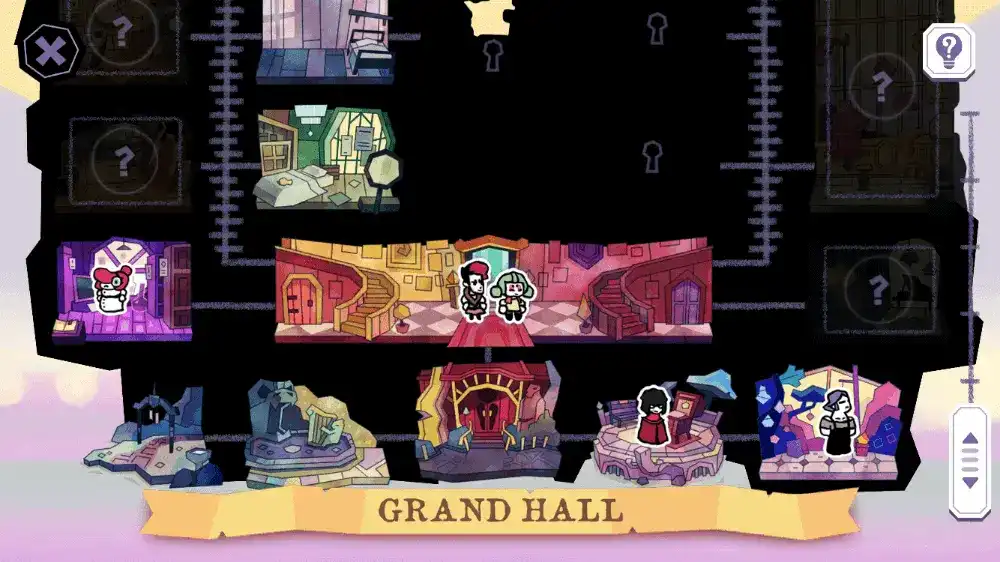 A map of the mansion used to navigate